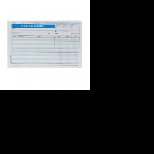 TARJETA DE CLIENTES 1040 PRINTAFORM 5X8 PAQ. C50H. C.24